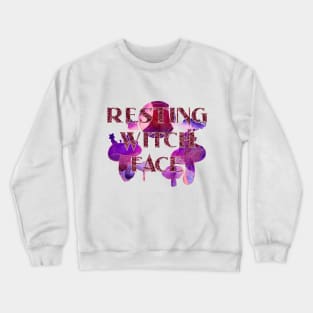 Witchy Puns - Resting Witch Face Crewneck Sweatshirt